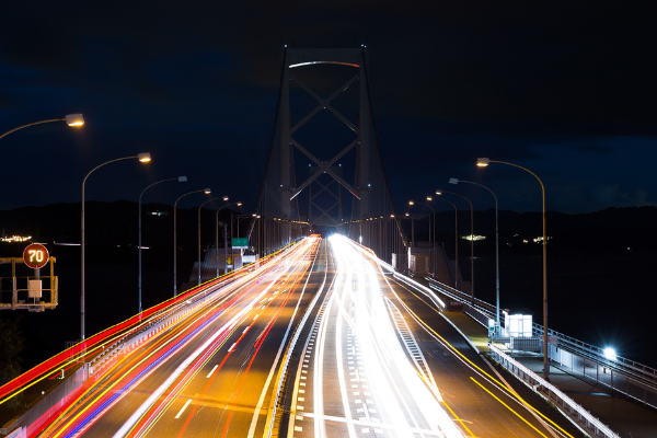 XCelerator blog header lights on a bridge